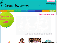 Tablet Screenshot of danceendeavors.com